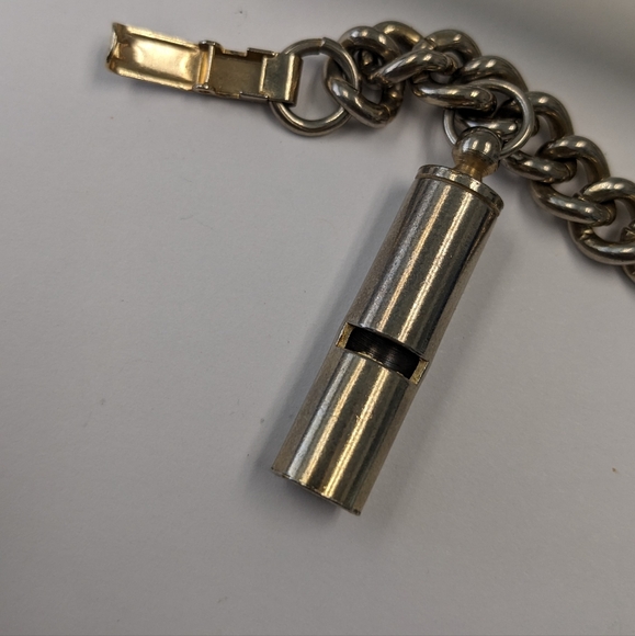VTG SILVER TONE WHISTLE CHARM BRACELET - Picture 5 of 5